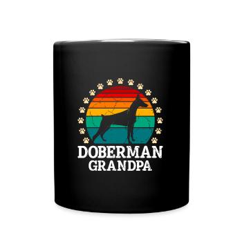DOBERMAN GRANDPA Propriétaire de chien Dobie Doberman - Mug uni - noir - Devant