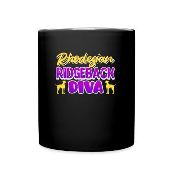 RHODESIAN RIDGEBACK DIVA Ridgeback Women - Full Colour Mug - black - Front