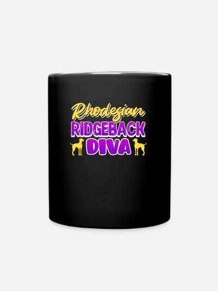 RHODESIAN RIDGEBACK DIVA Ridgeback Frauen - Tasse einfarbig - Schwarz