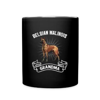 Belgian Shepherd BELGIAN MALINOIS GRANDMA - Full Colour Mug - black - Front