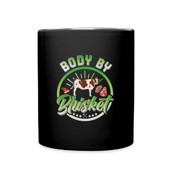 Meat Fan BODY BY BRISKET Meat Lovers - Full Colour Mug - black - Front
