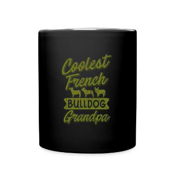 Französische Bulldogge COOLEST FRENCH BULLDOG - Tasse einfarbig - Schwarz - Vorne