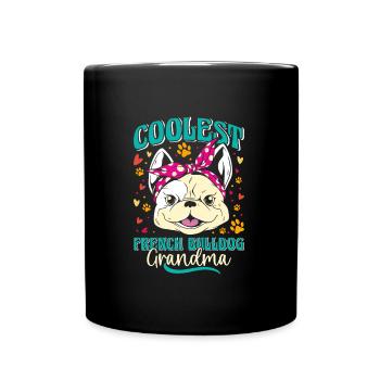 Französische Bulldogge COOLEST FRENCH BULLDOG - Tasse einfarbig - Schwarz - Vorne