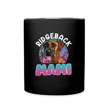 RIDGEBACK MAMI Rhodesian Ridgeback Besitzerin - Tasse einfarbig - Schwarz - Vorne