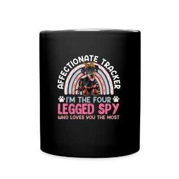 Doberman Dog AFFECTIONATE TRACKER FOUR LEGGED - Full Colour Mug - black - Front