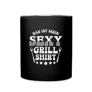 Griller C'est ma chemise de grill sexy, maître du grill - Mug uni - noir - Devant