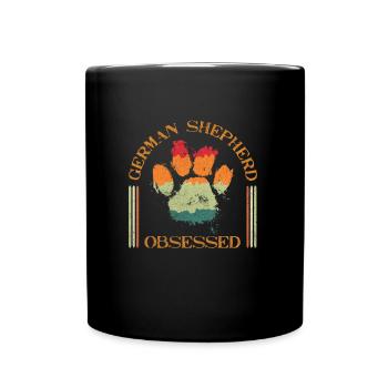 GERMAN SHEPHERD OBSESSED German Shepherd Owners - Full Colour Mug - black - Front