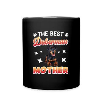 Doberman Women BEST DOBERMAN MOM Funny - Full Colour Mug - black - Front