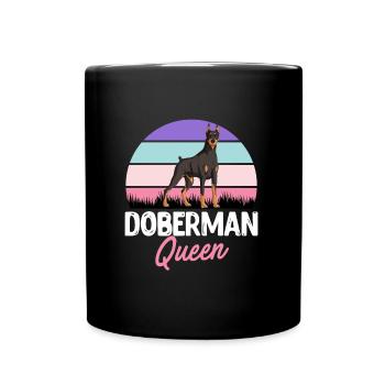 DOBERMAN QUEEN Doberman Dog Owner Cool - Full Colour Mug - black - Front