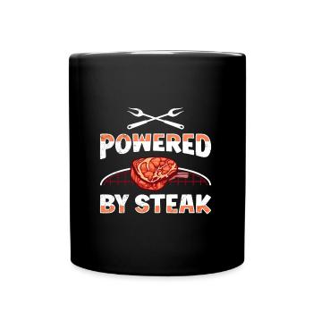 Amateurs de viande propulsés par Steak Fleisch Fan - Mug uni - noir - Devant