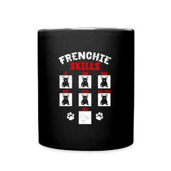 Frenchie Skills Bouledogue Français Drôle - Mug uni - noir - Devant