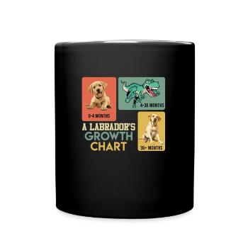 Labrador Liebhaber Labrador WACHSTUMSTABELLE - Tasse einfarbig - Schwarz - Vorne