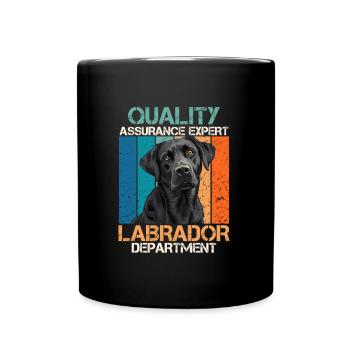Chien Labrador QUALITÉ LABRADOR DÉPARTEMENT Drôle - Mug uni - noir - Devant