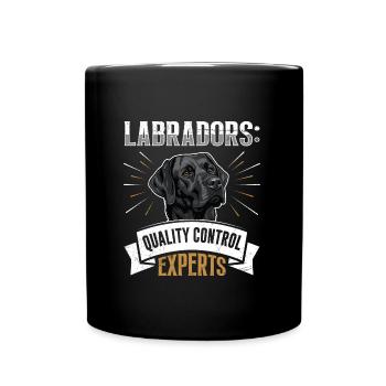 Labradors: Quality Control Experts Besitzer - Tasse einfarbig - Schwarz - Vorne