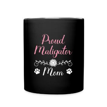 Belgischer Schäferhund PROUD MALIGATOR MOM - Tasse einfarbig - Schwarz - Vorne