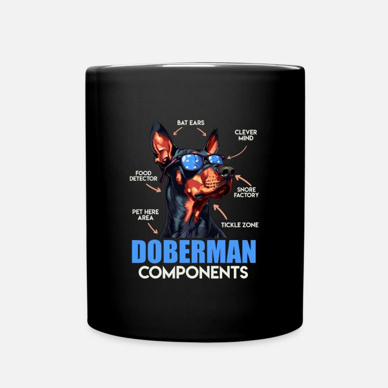 COMPOSANTS DU DOBERMANN Anatomie Doberman - Mug uni - noir