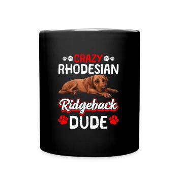 Ridgeback CRAZY RHODESIAN RIDGEBACK DUDE Chiens - Mug uni - noir - Devant