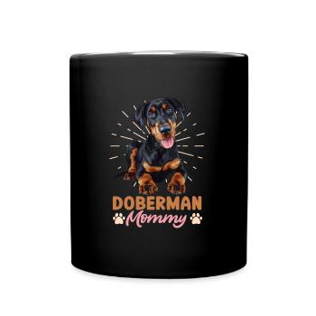 DOBERMANN MUTTI Dog Owner Dobermans - Full Colour Mug - black - Front