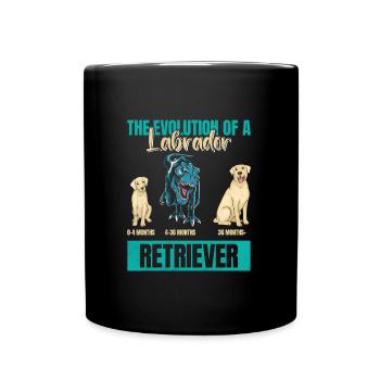 EVOLUTION OF A LABRADOR RETRIEVER Besitzer - Tasse einfarbig - Schwarz - Vorne