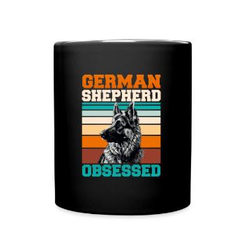 GERMAN SHEPHERD OBSESSED German Shepherd Owner - Full Colour Mug - black - Front