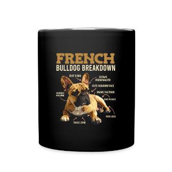 Frenchie FRENCH BULLDOG BREAKDOWN Drôle - Mug uni - noir - Devant