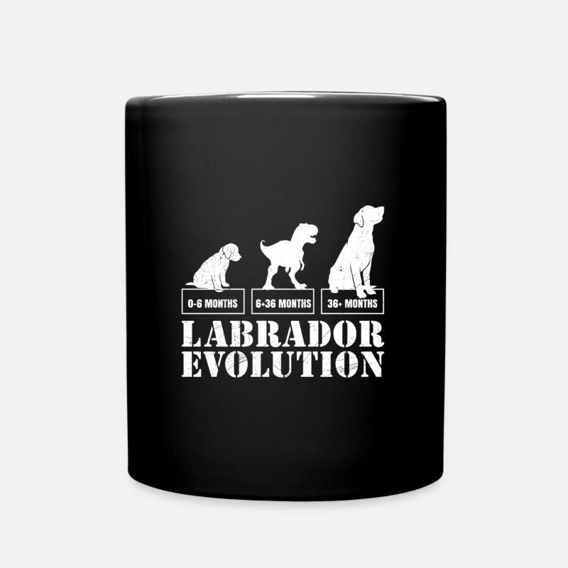 Labrador EVOLUTION Labrador Lover Drôle - Mug uni - noir