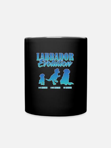 LABRADOR EVOLUTION Labrador Besitzer Lustiges - Tasse einfarbig - Schwarz