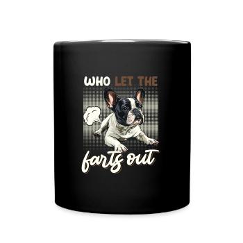 Bouledogue français QUI A LAISSÉ SORTIR LES PETS - Mug uni - noir - Devant
