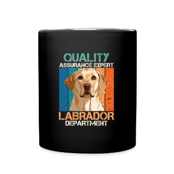 Chien Labrador QUALITÉ LABRADOR DÉPARTEMENT Drôle - Mug uni - noir - Devant