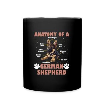 Propriétaire de chien ANATOMIE DU BERGER ALLEMAND - Mug uni - noir - Devant