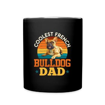 Französische Bulldogge Coolest French Bulldog - Tasse einfarbig - Schwarz - Vorne