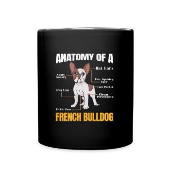 Bouledogue français drôle ANATOMIE D’UN FRANÇAIS - Mug uni - noir - Devant