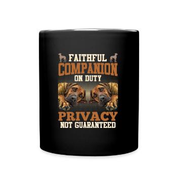 Rhodesian Ridgeback FIDÈLE COMPAGNON DE SERVICE - Mug uni - noir - Devant