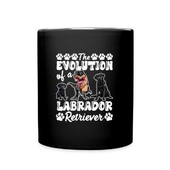 Hundebesitzer DIE EVOLUTION EINES LABRADOR - Tasse einfarbig - Schwarz - Vorne