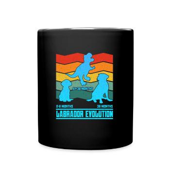 Propriétaire Labrador LABRADOR EVOLUTION Drôle - Mug uni - noir - Devant