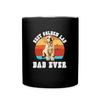 Golden Labrador BEST GOLDEN LAB DAD EVER Men - Full Colour Mug - black - Front