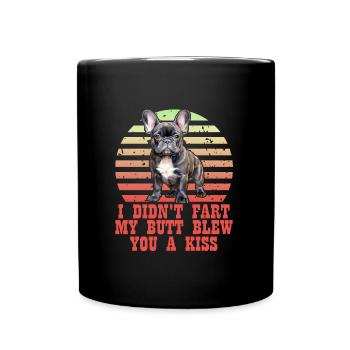 Frenchie n’a pas pété mes fesses t’a soufflé un baiser - Mug uni - noir - Devant