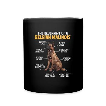 Belgischer Schäferhund BLUEPRINT OF A BEGLIAN - Tasse einfarbig - Schwarz - Vorne