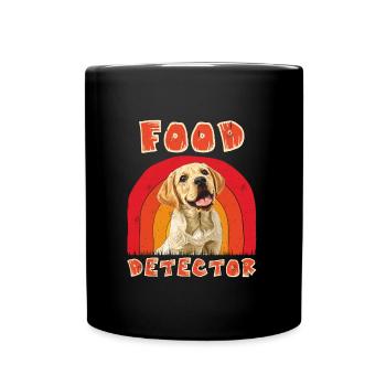 Labrador Liebhaber FOOD DETECTOR Lustig Labrador - Tasse einfarbig - Schwarz - Vorne