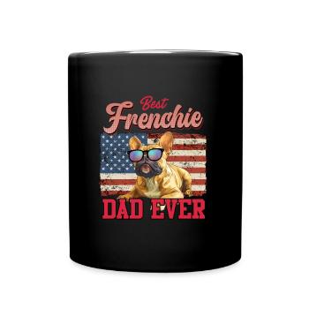 French Bulldog Owner BEST FRENCHIE DAD - Full Colour Mug - black - Front