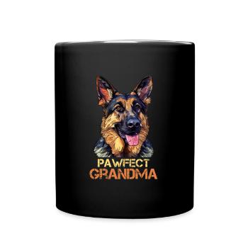 German Shepherd PAWFECT GRANDMA Funny - Full Colour Mug - black - Front