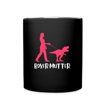 BOXER MUTTER Hundemama Boxer Besitzerin - Tasse einfarbig - Schwarz - Vorne