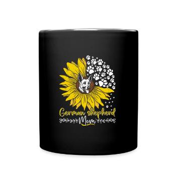 Maman Chien BERGER ALLEMAND MAMAN Berger Allemand - Mug uni - noir - Devant