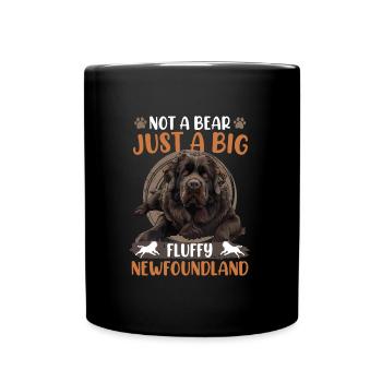 Neufundländer Hund KEIN BÄR NUR EIN GROßER - Tasse einfarbig - Schwarz - Vorne