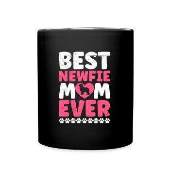 Maman chien MEILLEURE MAMAN NEWFIE DE TOUS LES TEMPS Terre-Neuve - Mug uni - noir - Devant