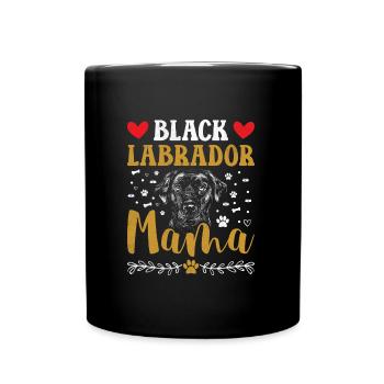 Schwarzer Labrador LABRADOR NOIR MAMA LABBI - Mug uni - noir - Devant