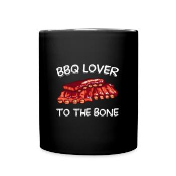 Amateur de barbecue à la fête des amateurs de viande de Bone Grill - Mug uni - noir - Devant