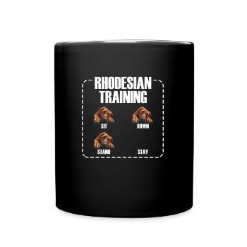 Rhodesian Training Rhodesian Ridgeback Owner - Full Colour Mug - black - Front