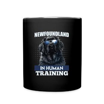Newfie owner NEWFOUNDLAND IN HUMAN TRAINING - Full Colour Mug - black - Front