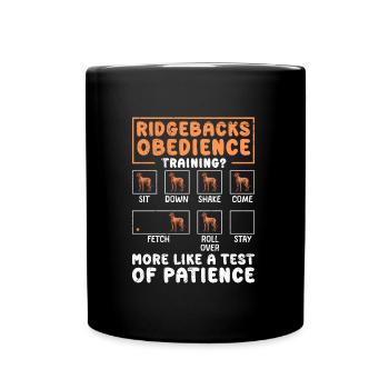 RIDGEBACK'S OBEDIENCE TRAINING Fun - Full Colour Mug - black - Front